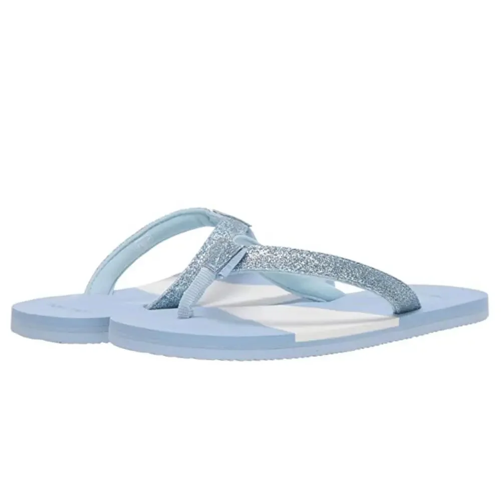 Hari Mari Meadows Asana Sandal Toddler US 6-7 Blue Glitter Slip-On Slide ZAP1461